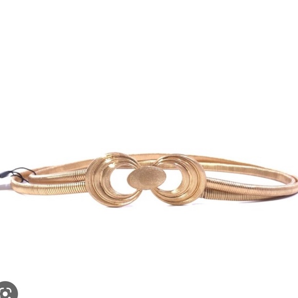 Zara | gold stretch belt size 32in main image 7